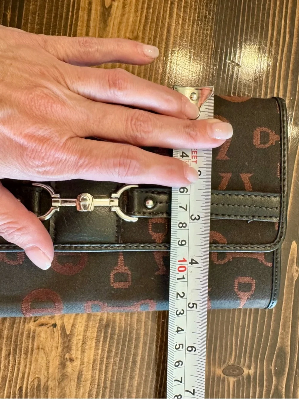 Etienne Aigner Black‎ and Brown Signature Clutch Wallet